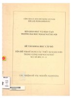 000018397 ĐỀ TÀI KHOA HỌC CẤP BỘ TÊN ĐỀ TÀI:SỬ DỤNG CÁC THIẾT BỊ NGHE NHÌN TRONG GIẢNG DẠY NGOẠI NGỮ MÃ SỐ:B94-33-11