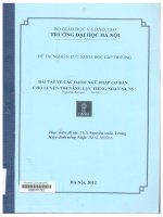 000070723 ĐỀ TÀI NGHIÊN CỨU KHOA HỌC CẤP TRƯỜNG BÀI TẬP VỀ CÁC DẠNG NGỮ PHÁP CƠ BẢN CHO LUYỆN THI NĂNG LỰC TIẾNG NHẬT N4, N5