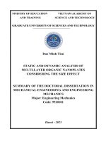 Tom tat tiếng anh phân tích tĩnh và Động tấm nano hữu cơ nhiều lớp có kể Đến hiệu Ứng kích thước nhỏ