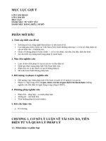 Mục lục gợi Ý dàn luật ngân hàng chuyên sâu