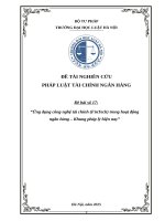 Ứng dụng công nghệ tài chính (FinTech) trong hoạt động ngân hàng – Khung pháp lý hiện nay