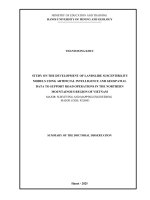 Tóm tắt tiếng anh nghiên cứu xây dựng mô hình nguy cơ trượt lở Đất sử dụng trí tuệ nhân tạo và dữ liệu Địa không gian hỗ trợ công tác vận hành giao thông Đường bộ khu vực miền núi phía bắc việt nam