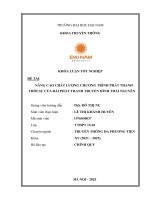 Nâng cao chất lượng chương trình phát thanh thời sự của Đài phát thanh truyền hình thái nguyên