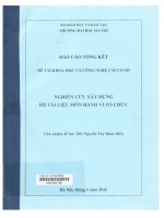 000094768 ĐỀ TÀI KHOA HỌC VÀ CÔNG NGHỆ CẤP CƠ SỞ NGHIÊN CỨU XÂY DỰNG BỘ TÀI LIỆU MÔN HÀNH VI TỔ CHỨC