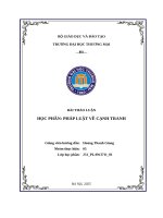 Thảo luận học phần pháp luật về cạnh tranh