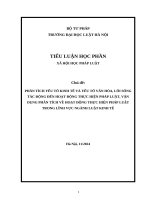 PHÂN TÍCH YẾU TỐ KINH TẾ VÀ YẾU TỐ VĂN HÓA, LỐI SỐNG TÁC ĐỘNG ĐẾN HOẠT ĐỘNG THỰC HIỆN PHÁP LUẬT, VẬN DỤNG PHÂN TÍCH VỀ HOẠT ĐỘNG THỰC HIỆN PHÁP LUẬT TRONG LĨNH VỰC NGÀNH LUẬT KINH TẾ