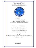 Tìm hiểu về công nghệ kiểm thử và thực hiện kiểm thử phần mềm HRM của
 Công ty SABO HOME