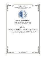 Những vấn đề lý luận và thực tiễn của Quản trị công trong nhà nước pháp quyền XHCN Việt Nam