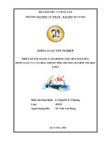 Thiết kế bài giảng e learning chủ Đề d Đạo Đức, pháp luật và văn hóa trong môi trường số môn tin học lớp 5