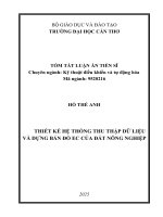 Tóm tắt thiết kế hệ thống thu thập dữ liệu và dựng bản Đồ ec của Đất nông nghiệp