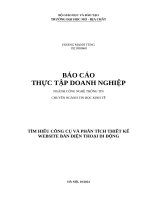 TÌM HIỂU CÔNG CỤ VÀ PHÂN TÍCH THIẾT KẾ WEBSITE BÁN ĐIỆN THOẠI DI ĐỘNG