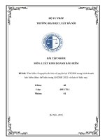 Đề bài tìm hiểu về nguyên tắc bảo vệ quyền lợi ntgbh trong kinh doanh bảo hiểm Được thể hiện trong lkdbh 2022 và thực tế hiện nay