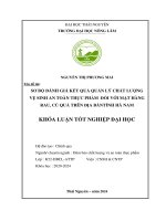 Sơ bộ Đánh giá kết quả quản lý chất lượng vệ sinh an toàn thực phẩm Đối với mặt hàng rau, củ quả trên Địa bàn tỉnh hà nam