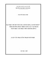 Luận văn dạy học chủ Đề “dãy số, cấp số cộng, cấp số nhân” theo hướng phát triển năng lực vận dụng toán học vào thực tiễn cho hs lớp 11