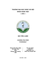 Tiểu luận chương polymer hydrogel