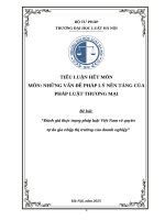 Đánh giá thực trạng pháp luật Việt Nam về quyền 
tự do gia nhập thị trường của doanh nghiệp