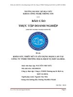 KHẢO SÁT, THIẾT KẾ VÀ XÂY DỰNG MẠNG LAN TẠI CÔNG TY TNHH THƯƠNG MẠI & DỊCH VỤ KBT GLOBAL