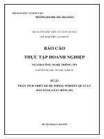 PHÂN TÍCH THIẾT KẾ HỆ THỐNG WEBSITE QUẢN LÝ BÁN HÀNG GIÀY BÓNG ĐÁ