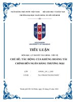 Chủ Đề tác Động của khủng hoảng tài chính Đến ngân hàng thương mại