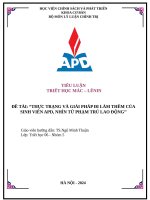 Đề tài thực trạng và giải pháp Đi làm thêm của sinh viên apd, nhìn từ phạm trù lao Động’