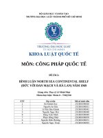 Bình luận north sea continental shelf (Đức với Đan mạch và hà lan) năm 1969