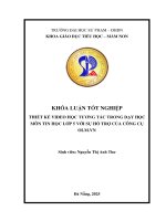 Thiết kế video học tương tác trong dạy học môn tin học lớp 5 với sự hỗ trợ của công cụ olm vn