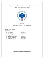 Báo cáo môn Đánh giá cảm quan