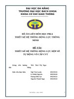 Đề tài thiết kế hệ thống Động lực hộp số tự Động vô cấp cvt
