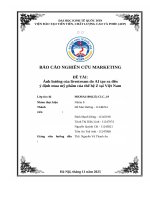 Đề tài Ảnh hưởng của livestream do ai tạo ra Đến Ý Định mua mỹ phẩm của thế hệ z tại việt nam