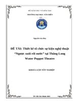 Thiết kế tổ chức sự kiện nghệ thuật ngược xuôi rối nước tại thăng long water puppet theatre