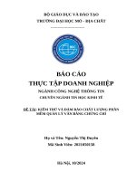 KIỂM THỬ VÀ ĐẢM BẢO CHẤT LƯỢNG PHẦN MỀM QUẢN LÝ VĂN BẰNG CHỨNG CHỈ