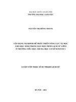 Luận văn vận dụng nearpod Để phát triển năng lực tự học cho học sinh trong dạy học phần lịch sử lớp 8 Ở trường tiểu học trung học cơ sở newton 5