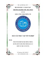 PHÂN TÍCH THIẾT KẾ HỆ THỐNG  
HƯỚNG ĐỐI TƯỢNG PHẦN MỀM QUẢN LÝ  
KHO VẬT LIỆU XÂY DƯNG