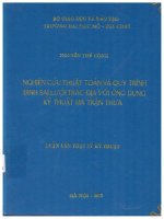 Lv 0606 NGHIÊN CỨU THUẬT TOÁN VÀ QUY TRÌNH BÌNH SAI LƯỚI TRẮC ĐỊA VỚI ỨNG DỤNG KỸ THUẬT MA TRẬN THƯA