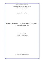 Dạy học tiếng anh theo tiếp cận dựa vào nhiệm vụ tại trường Đại học
