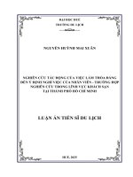 Nghiên cứu tác Động của việc làm thỏa Đáng Đến Ý Định nghỉ việc của nhân viên   trường hợp nghiên cứu trong lĩnh vực khách sạn tại thành phố hồ chí minh