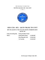 QUÁN LÝ DỰ ÁN XÂY DỰNG WEBSITE BÁN QUẦN ÁO