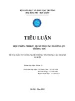 ĐẦU TƯ CÔNG NGHỆ THÔNG TIN TRONG CÁC DOANH NGHIỆP
