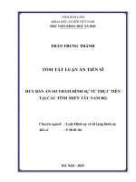 Tóm tắt hủy bản Án sơ thẩm hình sự từ thực tiễn tại các tỉnh miền tây nam bộ