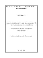 Tóm tắt luận Án nghiên cứu bào chế và sinh khả dụng viên nổi verapamil 120mg giải phóng kéo dài