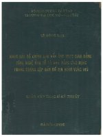 Lv 0623 KHẢO SÁT ĐỘ CHÍNH XÁC NẮN ẢNH TRỰC GIAO BẰNG CÔNG NGHỆ ẢNH SỐ VÀ KHẢ NĂNG ỨNG DỤNG TRONG THÀNH LẬP BẢN ĐỒ ĐỊA HÌNH VÙNG NÚI
