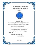 QUẢN LÝ DỰ ÁN XÂY DỰNG PHẦN MỀM QUẢN LÝ KHÁCH SẠN