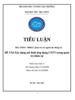 Xây dựng mô hình ứng dụng CNTT trong quản trị nhân sự