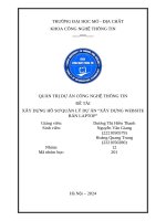 XÂY DỰNG HỒ SƠ QUẢN LÝ DỰ ÁN “XÂY DỰNG WEBSITE BÁN LAPTOP”