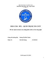 Quản trị dự án xây dựng phần mềm xe ôm công nghệ