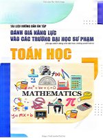1  ebook môn toán, tài liệu hướng dẫn Ôn tập Đánh giá năng lực vào các trường Đại học sư phạm
