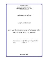 Hủy bản Án sơ thẩm hình sự từ thực tiễn tại các tỉnh miền tây nam bộ