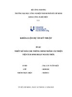 IUH - KHÓA LUẬN DỰ ÁN KỸ THUẬT - THIẾT KẾ MÁI CHE THÔNG MINH NHẰM CẢI THIỆN TIỆN ÍCH SINH HOẠT NGOÀI TRỜI