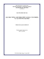 Tóm tắt dạy học tiếng anh theo tiếp cận dựa vào nhiệm vụ tại trường Đại học