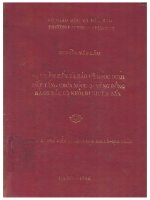 Lv 0044 SỰ NHIỄM BẨN VÀ BẢO VỆ NƯỚC DƯỚI ĐẤT TẦNG CHỨA NƯỚC QA VÙNG ĐỒNG BẰNG BẮC BỘ KHỎI BỊ NHIỄM BẨN